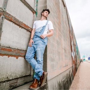 Mens Denim Moto Overalls size Large